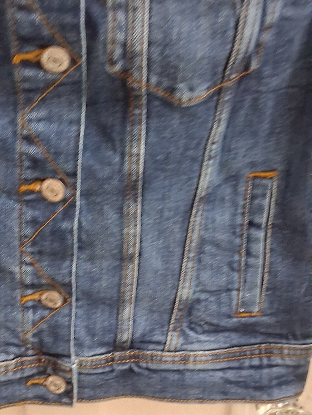 Old Navy Women's Size Small Distressed Denium Trucker Jacket - Picture 5 of 14